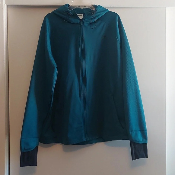 GYMSHARK MENS ZIP-UP HOODED JACKET Athleisure Gym Blue 2XL - Picture 1 of 8